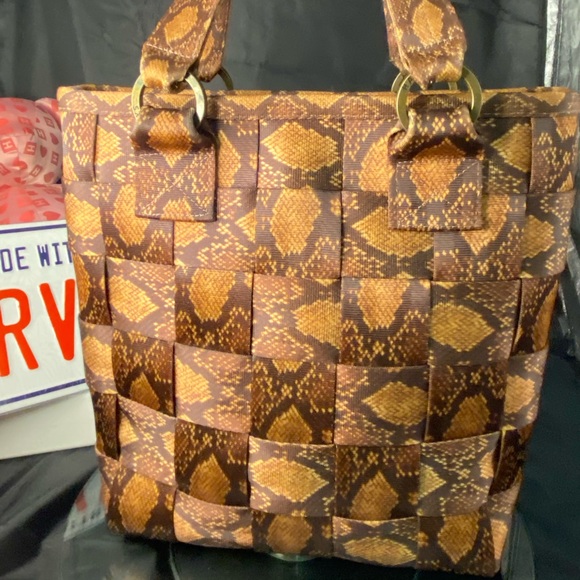 Retired Harveys Python Carriage Ring Tote - Picture 4 of 15